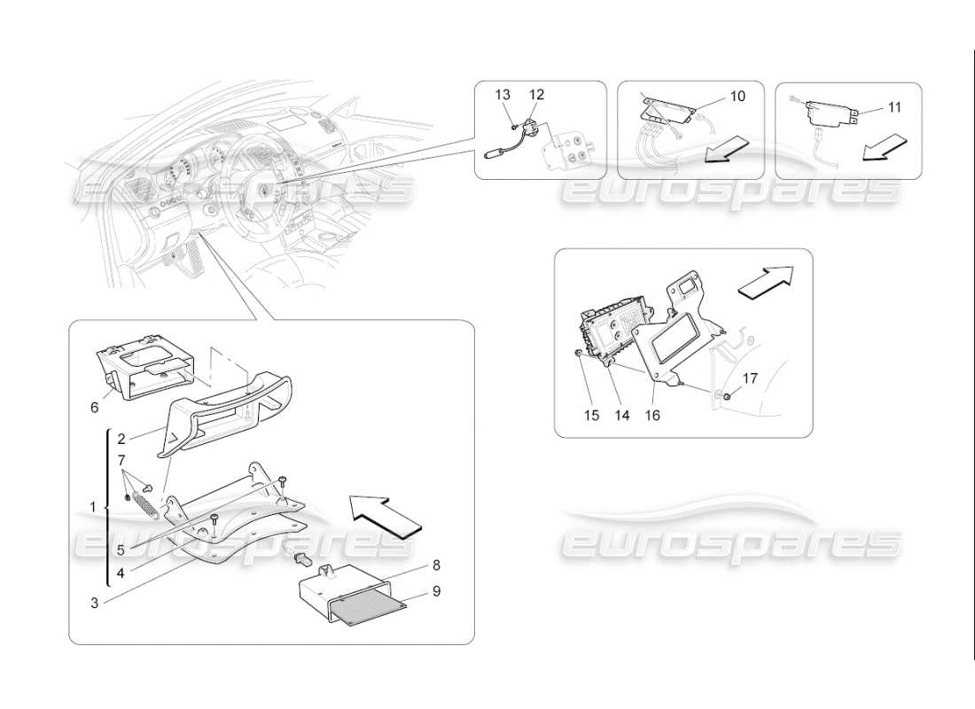 a part diagram from the Maserati QTP. (2009) 4.2 auto parts catalogue