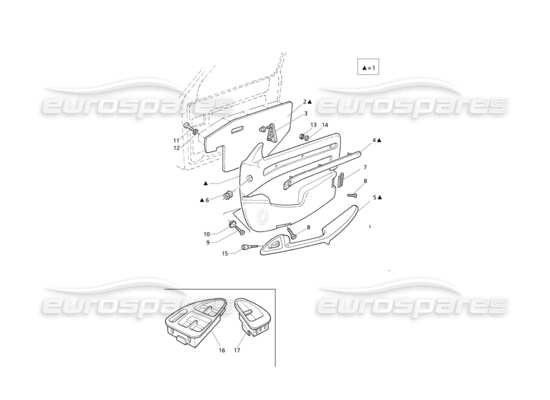 a part diagram from the maserati quattroporte (1996-2001) parts catalogue