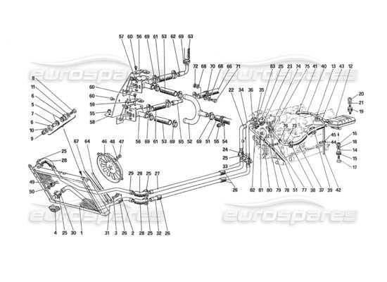 a part diagram from the ferrari 288 parts catalogue