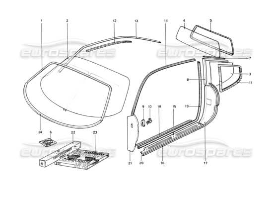 a part diagram from the ferrari 512 parts catalogue