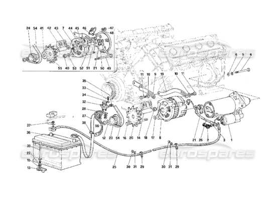 a part diagram from the ferrari f40 parts catalogue