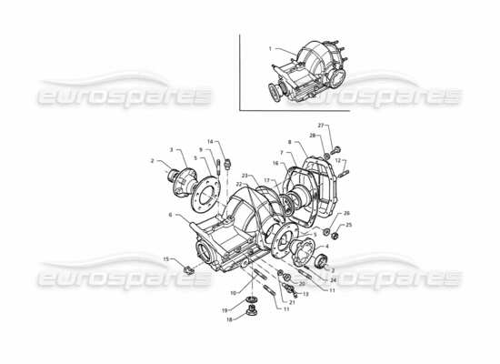 a part diagram from the maserati quattroporte (1996-2001) parts catalogue