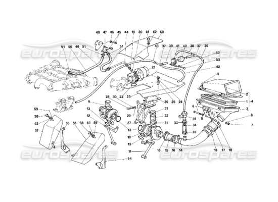 a part diagram from the ferrari f40 parts catalogue