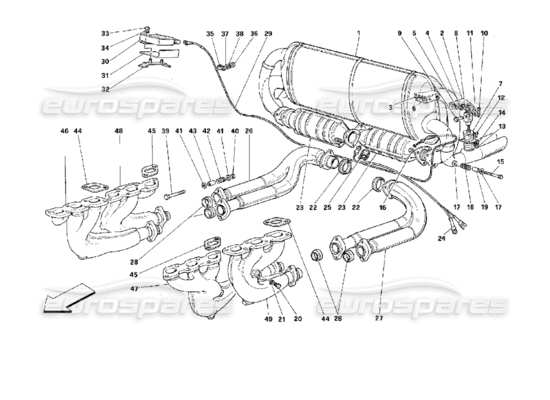 a part diagram from the ferrari 512 parts catalogue