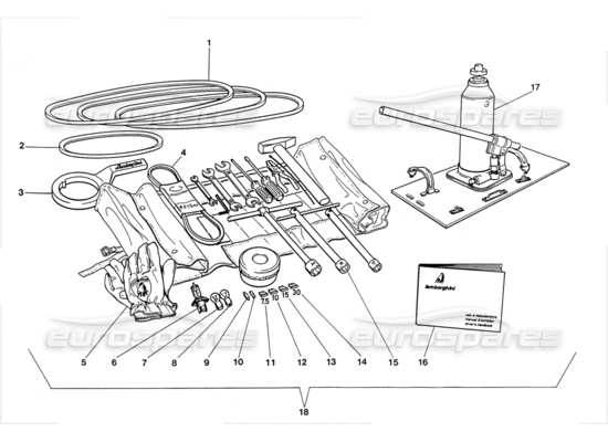 a part diagram from the lamborghini lm002 parts catalogue