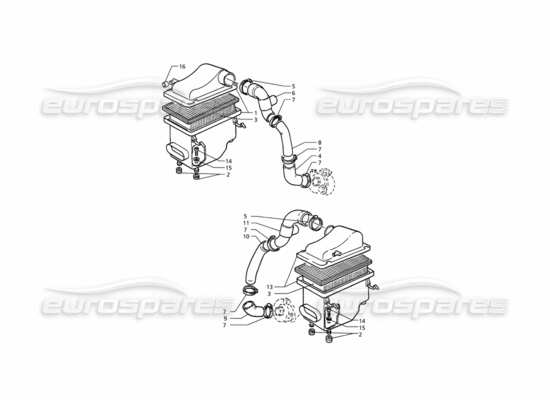 a part diagram from the maserati quattroporte (1996-2001) parts catalogue