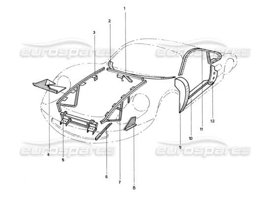 a part diagram from the ferrari 206 parts catalogue