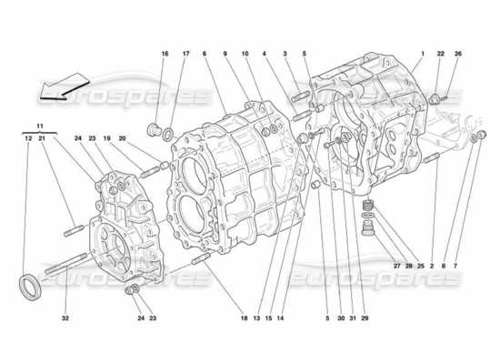 a part diagram from the ferrari 550 parts catalogue