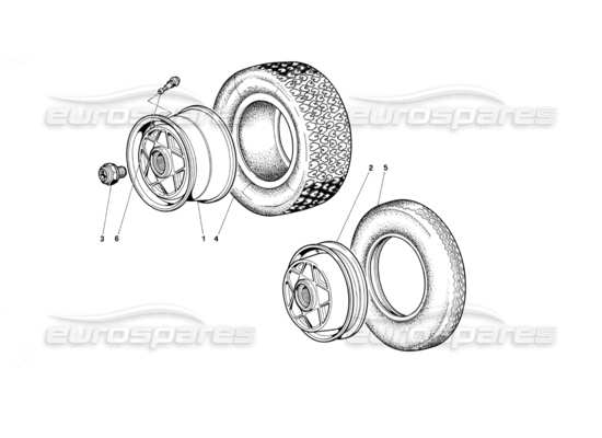 a part diagram from the ferrari testarossa parts catalogue