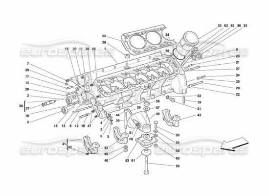 a part diagram from the ferrari 550 parts catalogue