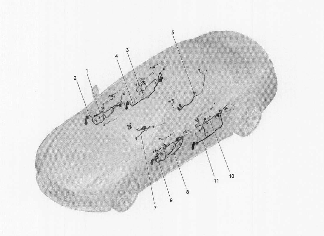 a part diagram from the maserati quattroporte m156 (2014 onwards) parts catalogue