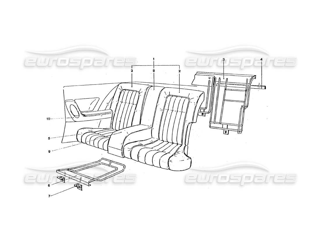 a part diagram from the ferrari 330 and 365 parts catalogue
