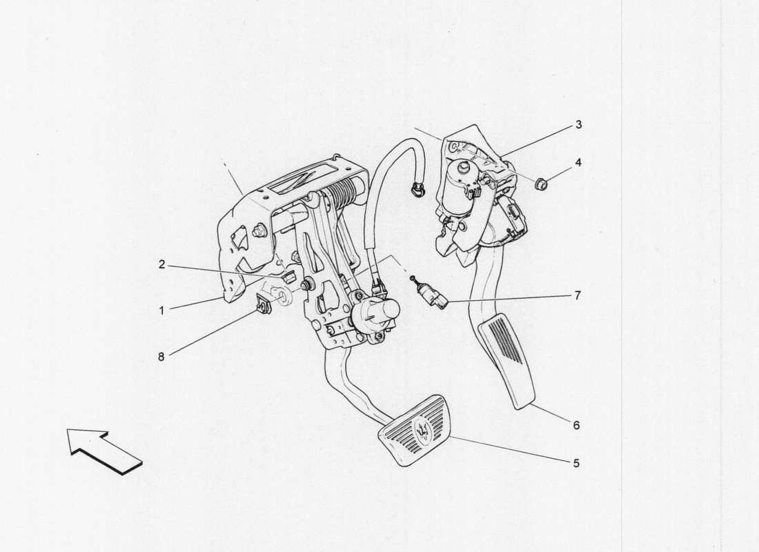a part diagram from the maserati qtp. v6 3.0 tds 275bhp 2017 parts catalogue