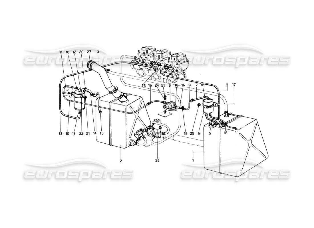 a part diagram from the ferrari 246 parts catalogue