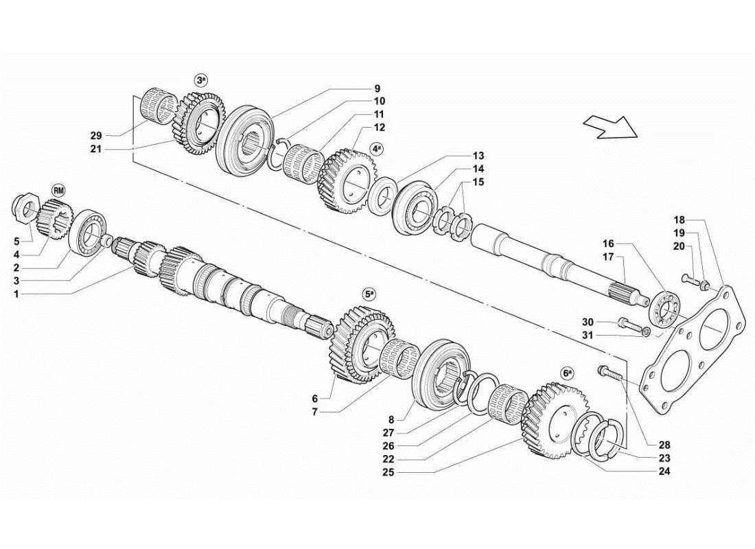 a part diagram from the Lamborghini Gallardo STS II SC parts catalogue