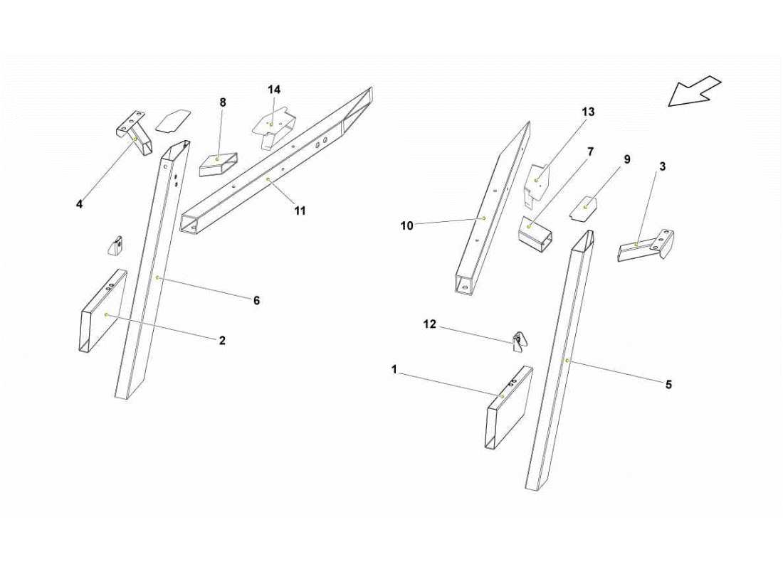 a part diagram from the lamborghini gallardo sts ii sc parts catalogue