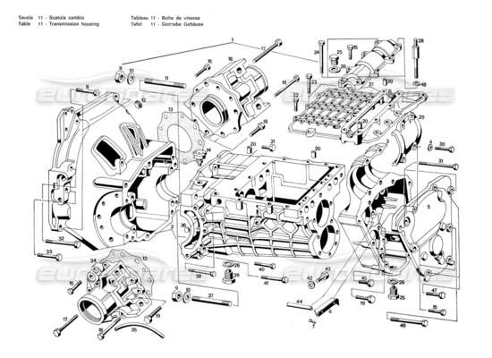 a part diagram from the maserati merak parts catalogue