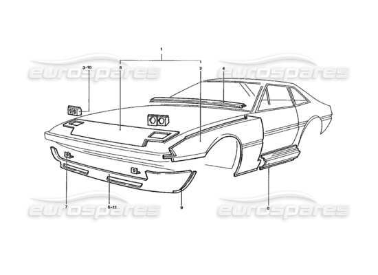 a part diagram from the ferrari 400 parts catalogue