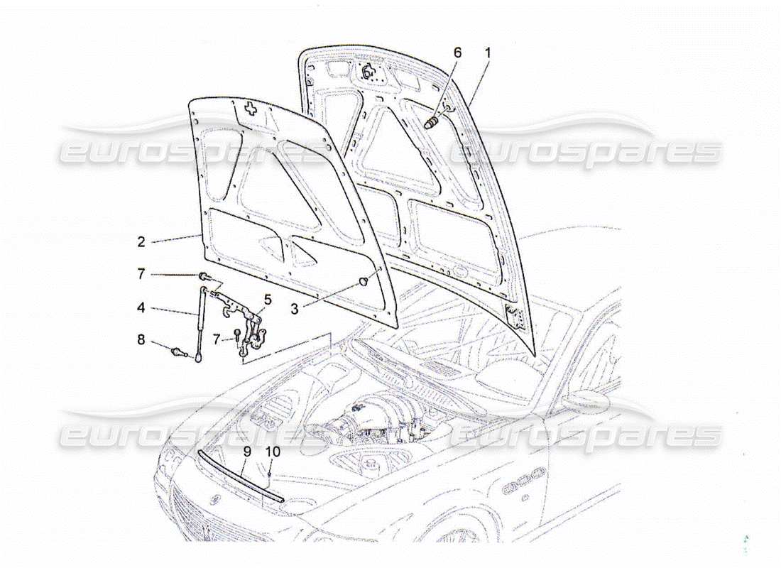 a part diagram from the maserati quattroporte m139 (2005-2013) parts catalogue