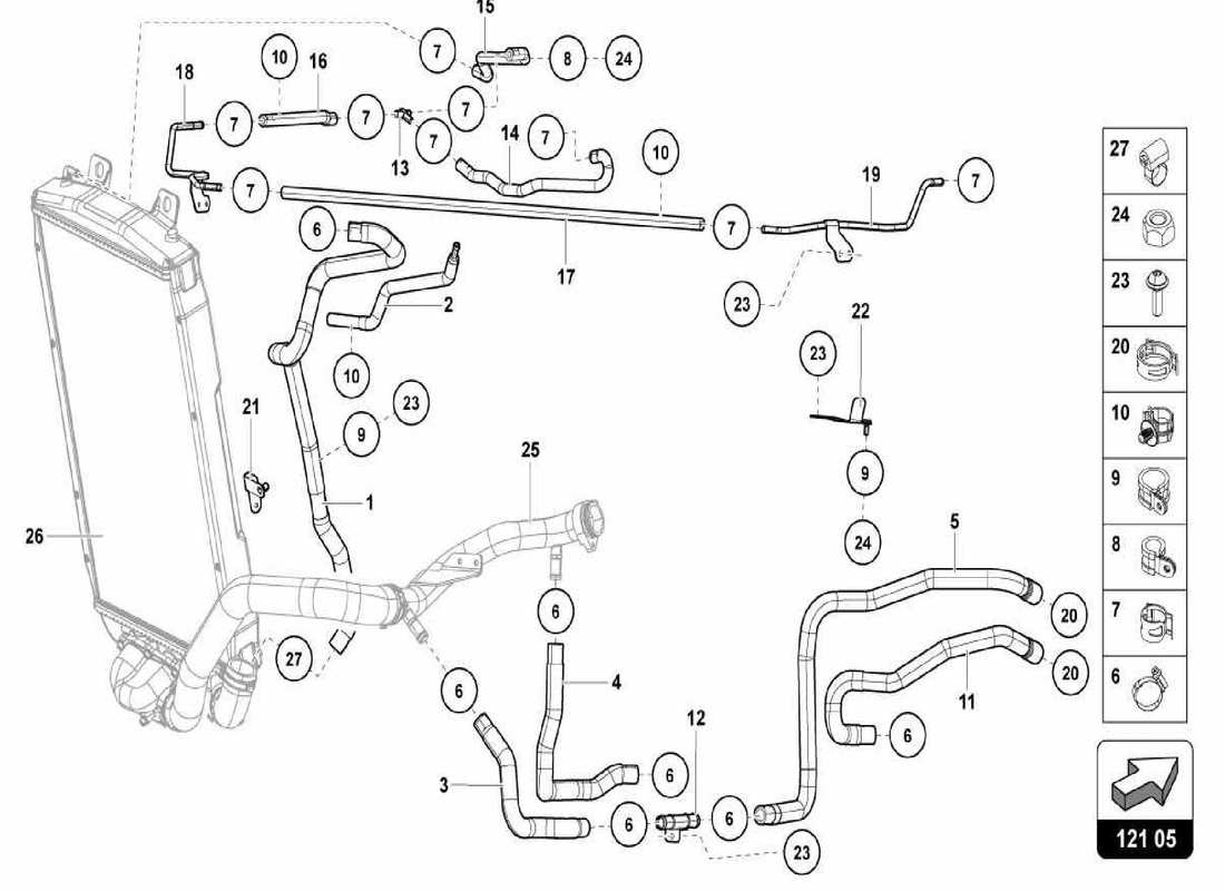 a part diagram from the lamborghini centenario spider parts catalogue