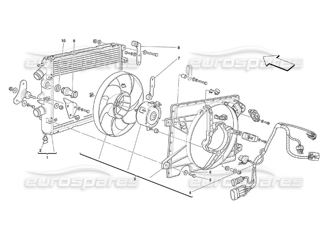 a part diagram from the ferrari 360 challenge (2000) parts catalogue
