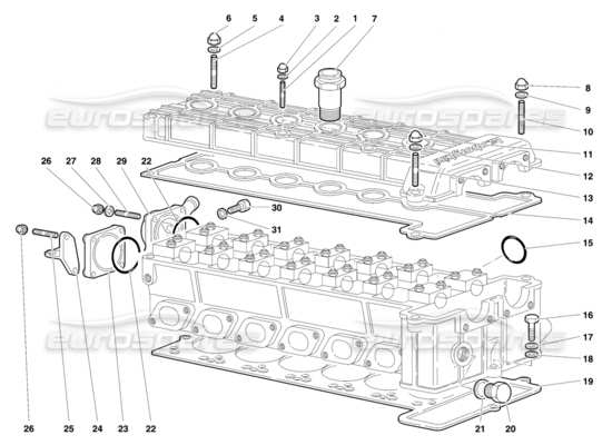 a part diagram from the lamborghini diablo parts catalogue
