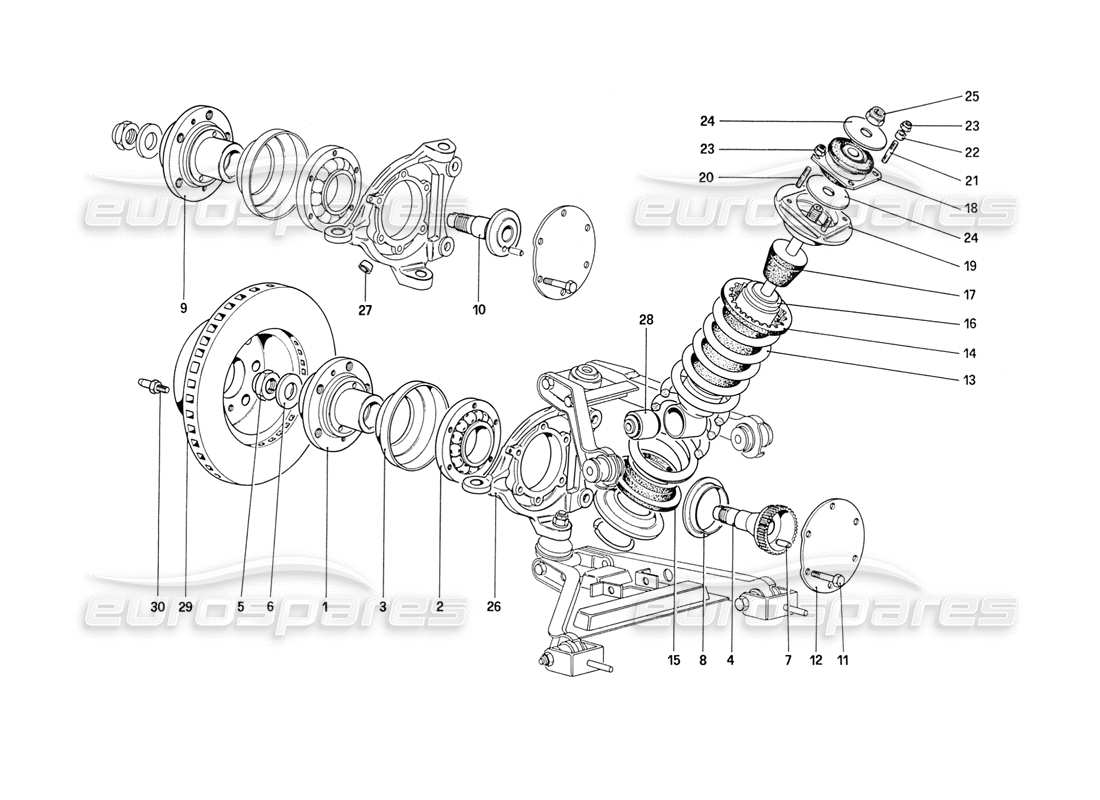 a part diagram from the ferrari 208 parts catalogue