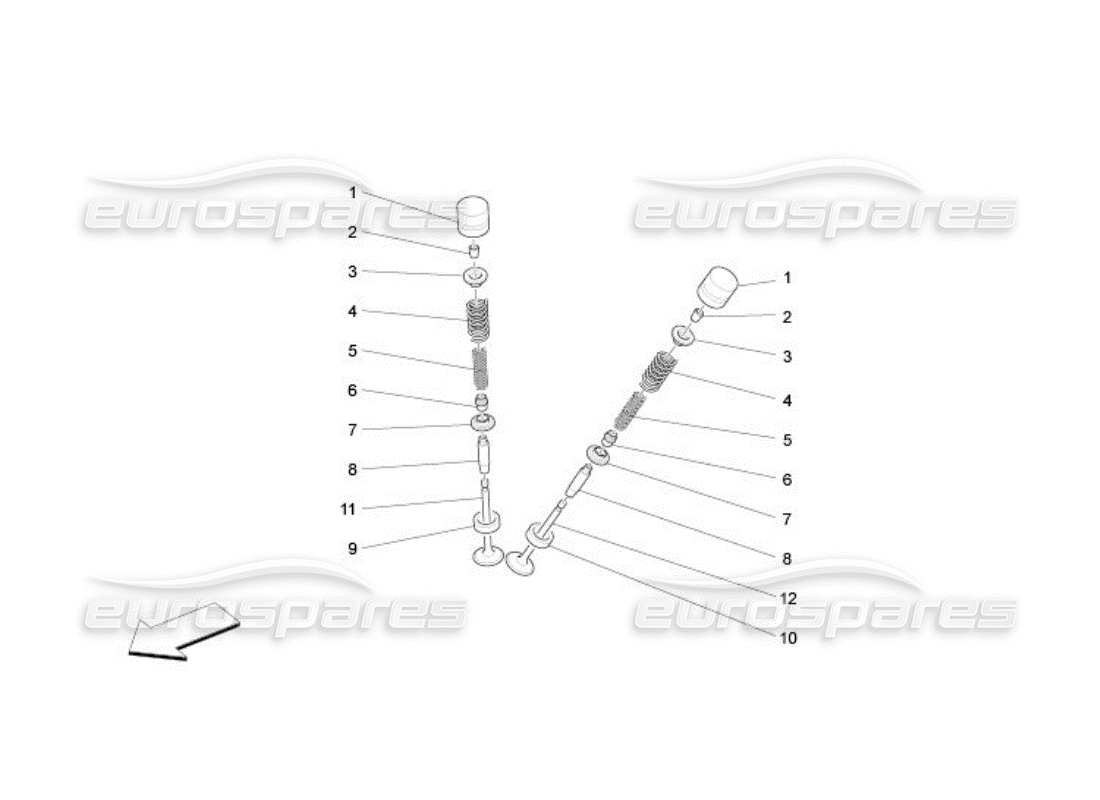 a part diagram from the maserati qtp. (2005) 4.2 parts catalogue