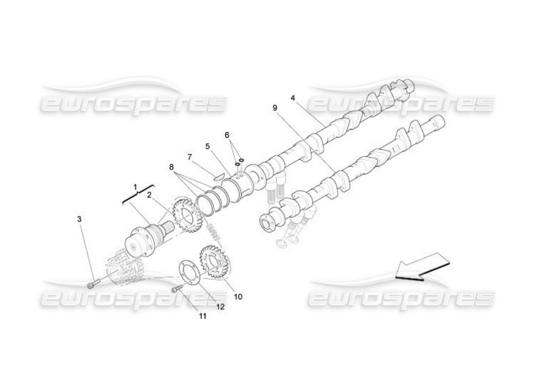 a part diagram from the maserati qtp. (2005) 4.2 parts catalogue