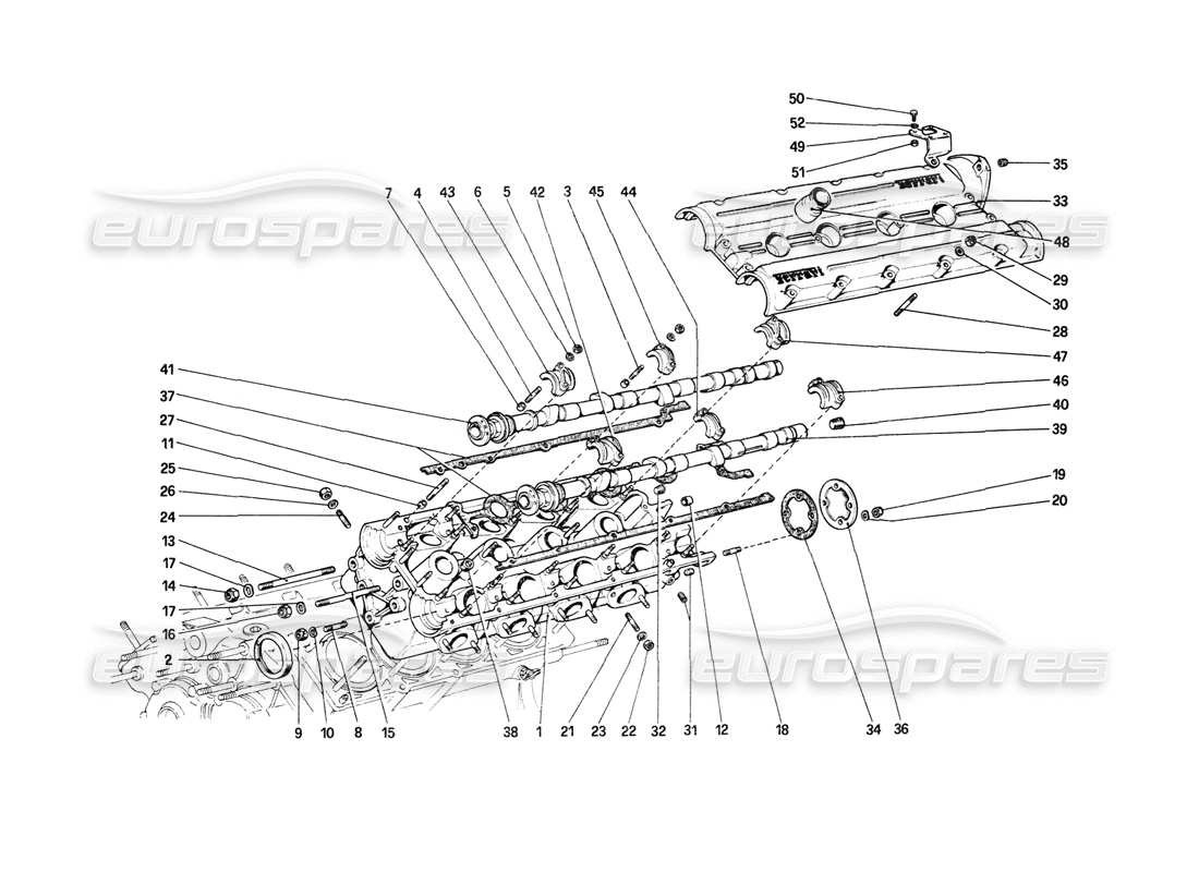 a part diagram from the ferrari mondial parts catalogue