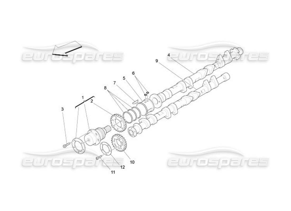 a part diagram from the maserati qtp. (2005) 4.2 parts catalogue