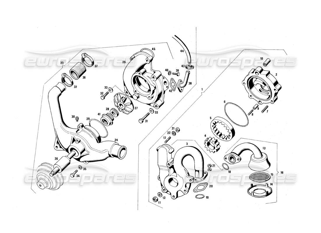 a part diagram from the maserati qtp.v8 4.9 (s3) 1979 parts catalogue