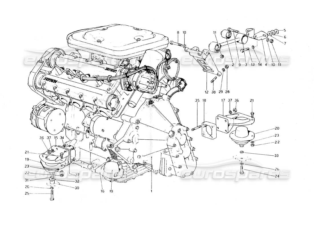 a part diagram from the ferrari 308 parts catalogue