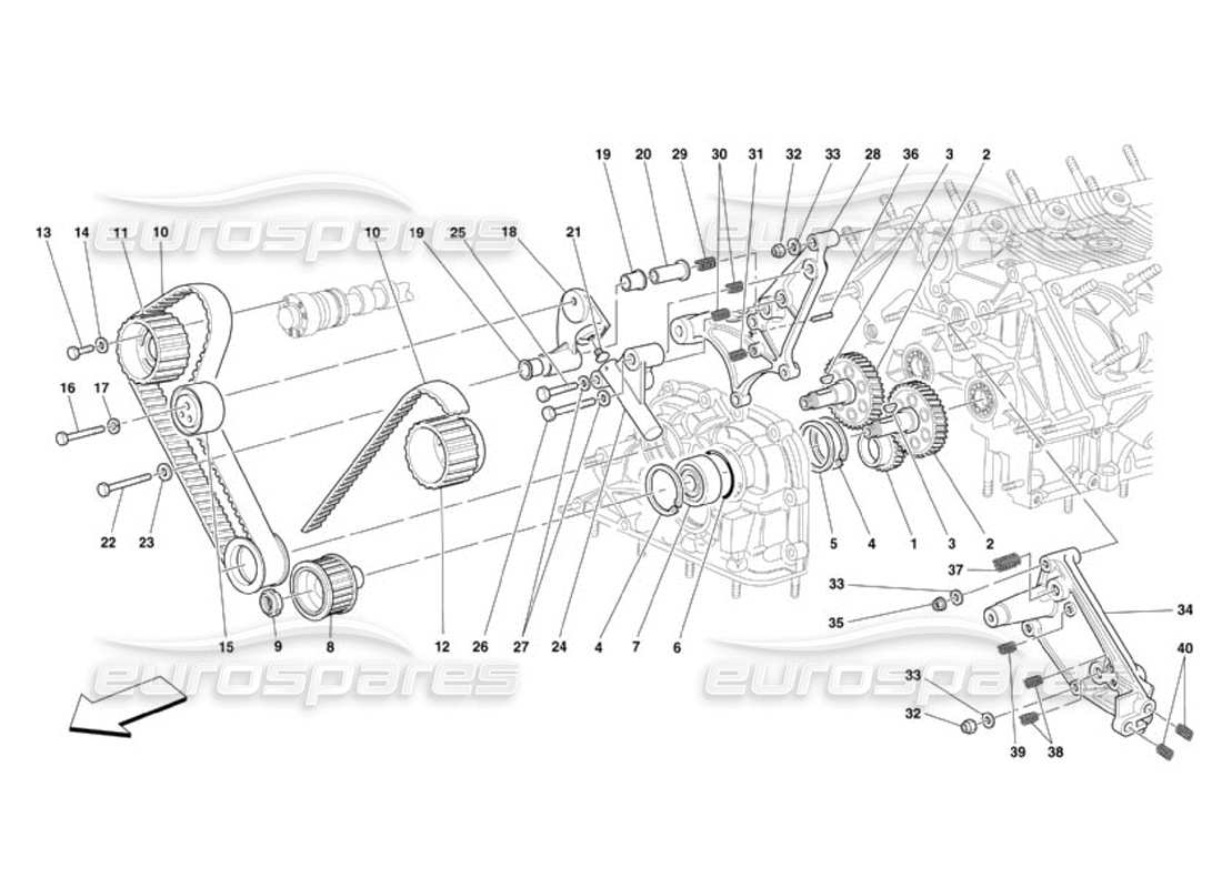 VIEW PARTS DIAGRAMS FROM THE FERRARI 360 PARTS CATALOGUE a part diagram from the ferrari 360 parts catalogue