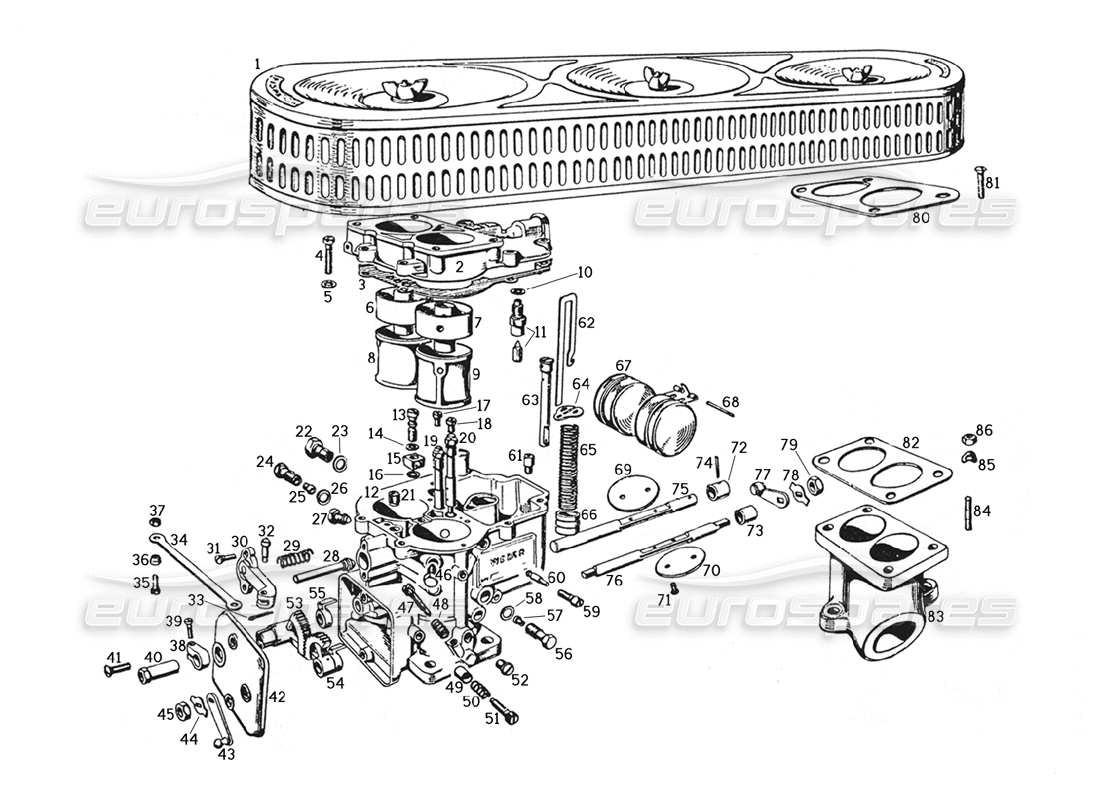 VIEW PARTS DIAGRAMS FROM THE FERRARI 250 PARTS CATALOGUE a part diagram from the ferrari 250 parts catalogue