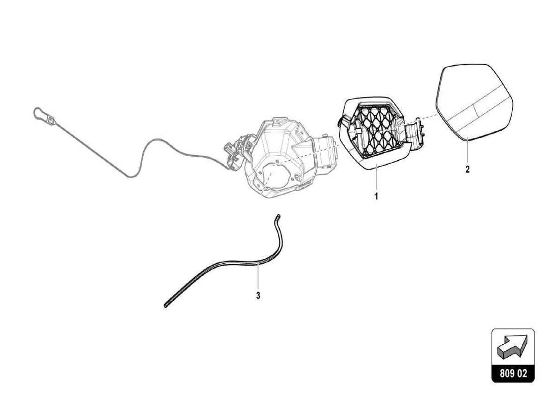 a part diagram from the lamborghini centenario parts catalogue