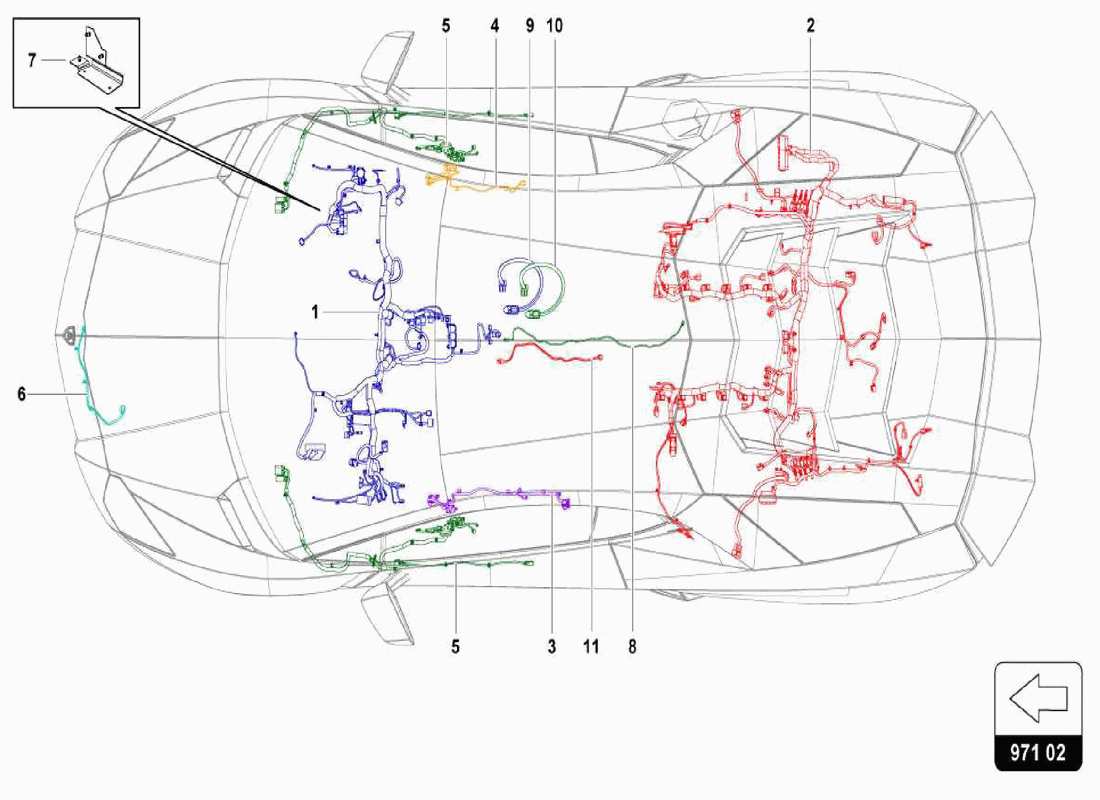 VIEW PARTS DIAGRAMS FROM THE LAMBORGHINI CENTENARIO PARTS CATALOGUE a part diagram from the lamborghini centenario parts catalogue