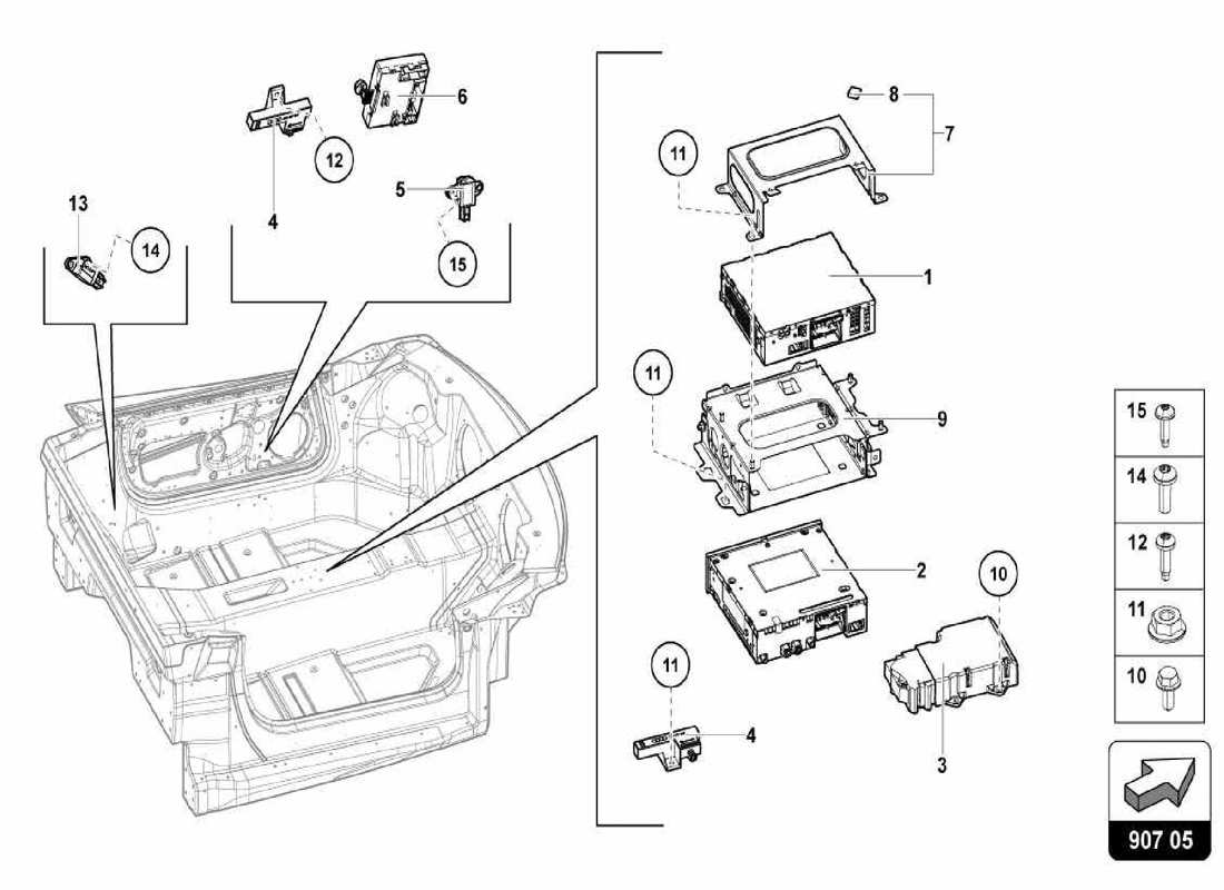 VIEW PARTS DIAGRAMS FROM THE LAMBORGHINI CENTENARIO PARTS CATALOGUE a part diagram from the lamborghini centenario parts catalogue