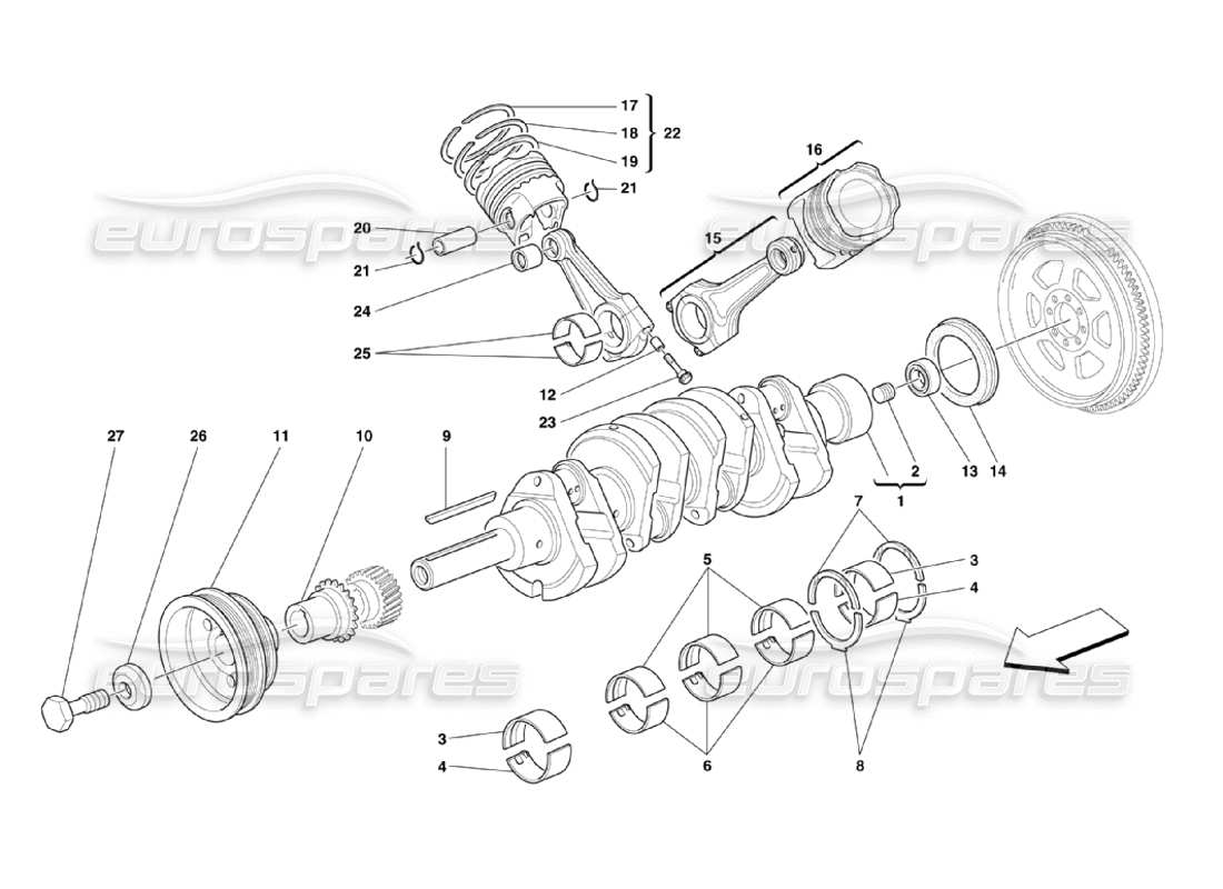 a part diagram from the ferrari 360 parts catalogue