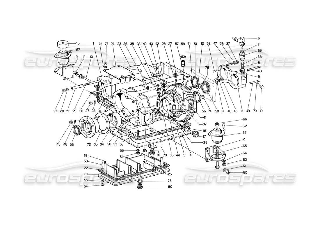a part diagram from the ferrari 246 parts catalogue