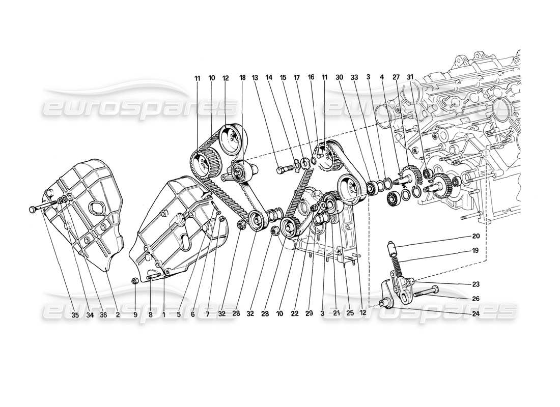 a part diagram from the ferrari 308 parts catalogue
