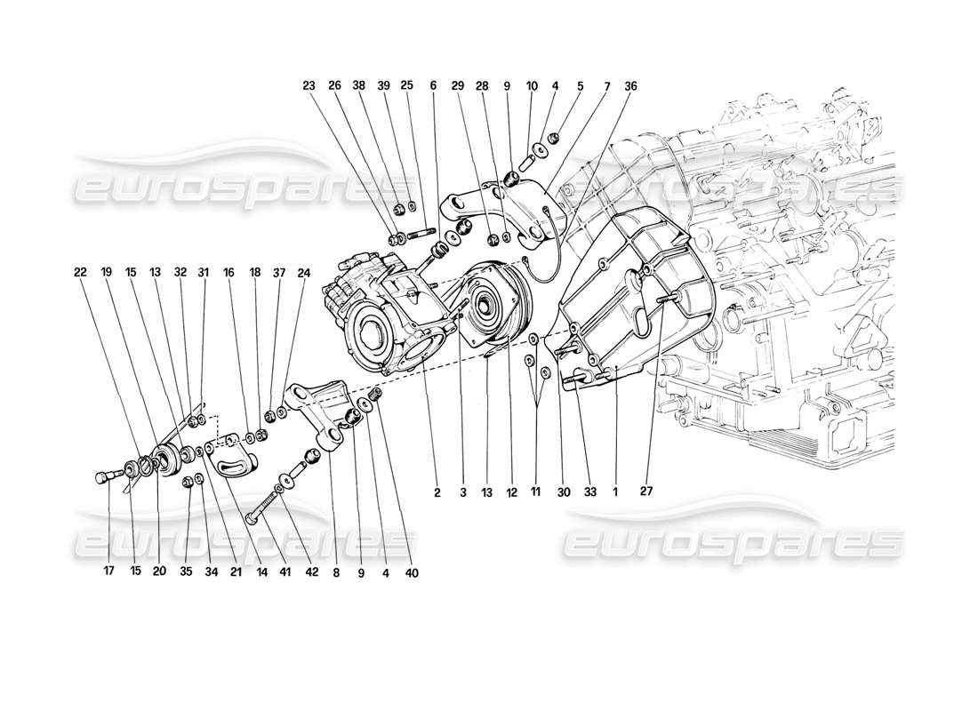 a part diagram from the ferrari mondial 8 (1981) parts catalogue
