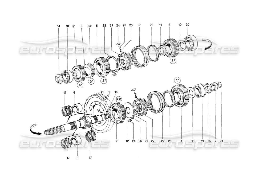 a part diagram from the ferrari 208 parts catalogue