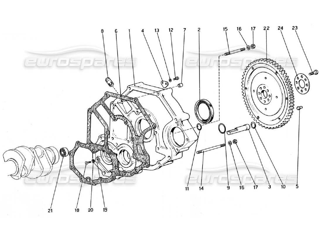 a part diagram from the Ferrari 308 GTB (1976) parts catalogue