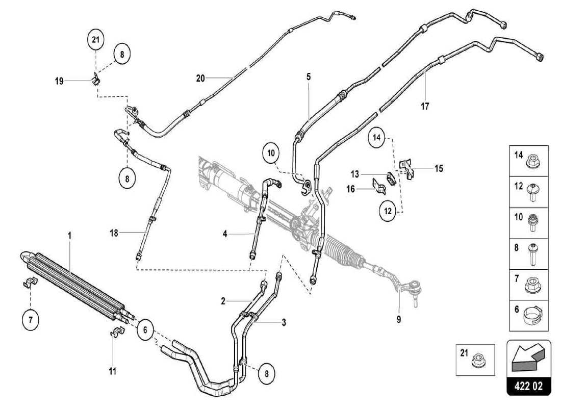 a part diagram from the lamborghini centenario parts catalogue