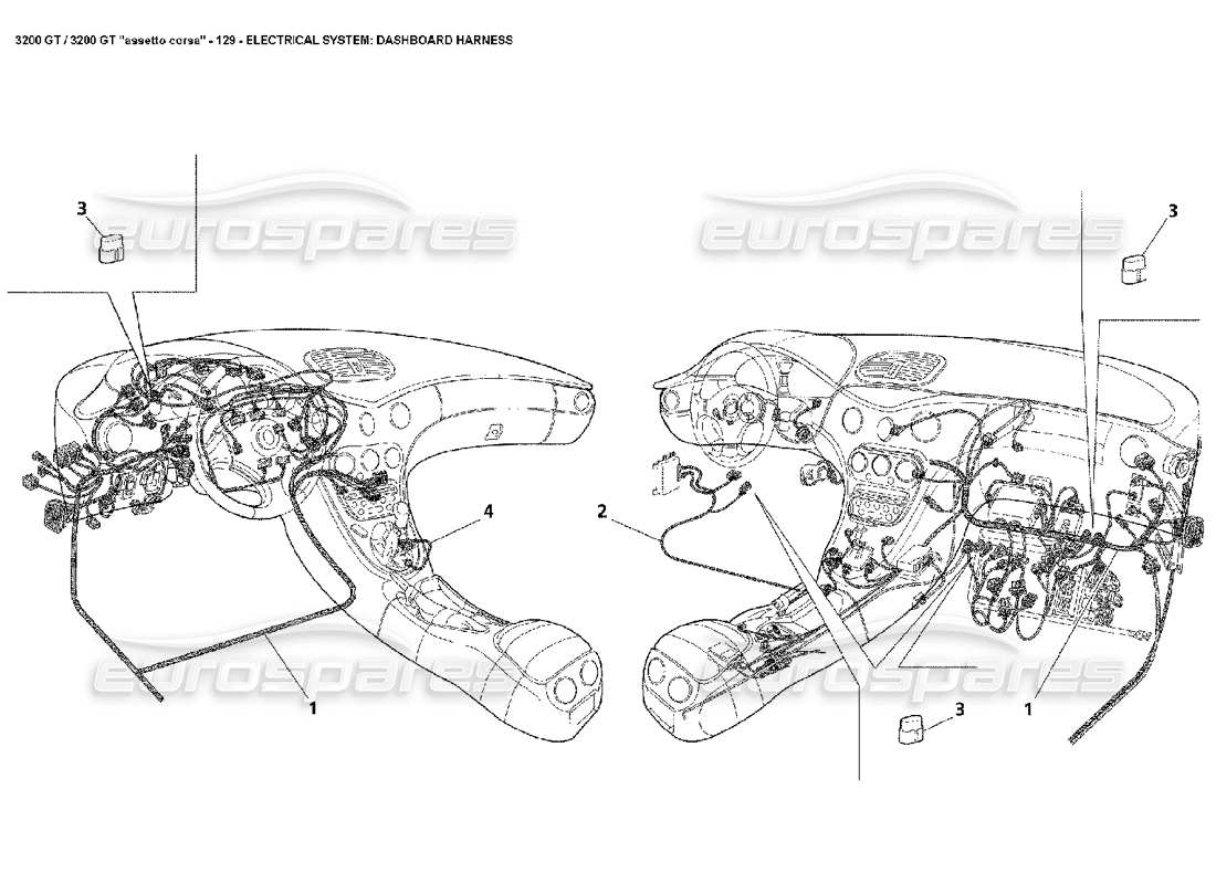 a part diagram from the maserati 3200 parts catalogue