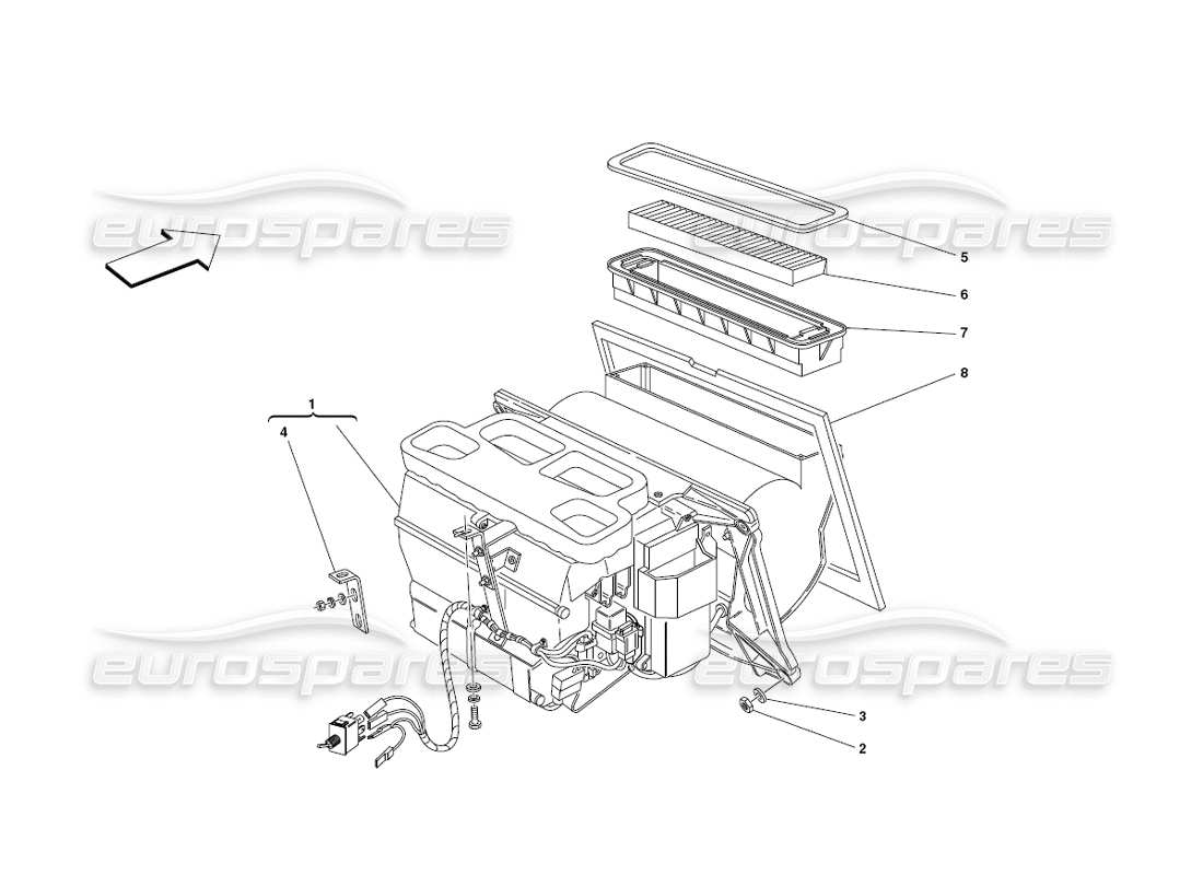 a part diagram from the ferrari 430 challenge (2006) parts catalogue