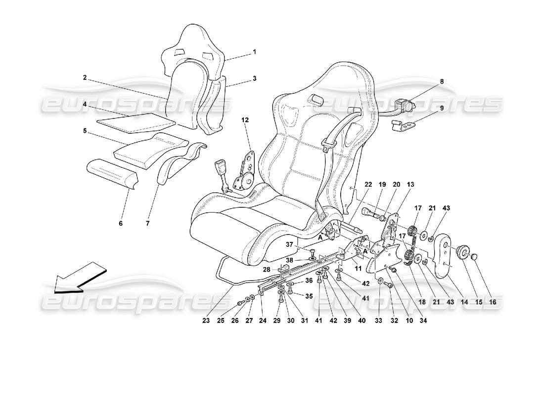 a part diagram from the ferrari 355 parts catalogue