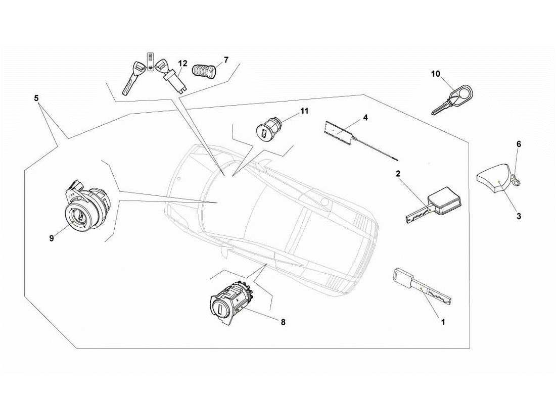 a part diagram from the lamborghini gallardo parts catalogue