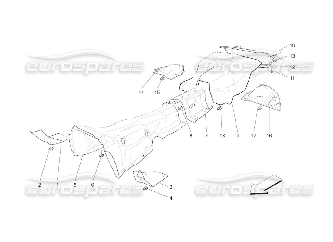 a part diagram from the maserati grancabrio parts catalogue